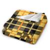 Yellow Tartan Blanket Quality Warm Bedding Throws Winter Girls Boys Living Room Pattern Bedspread