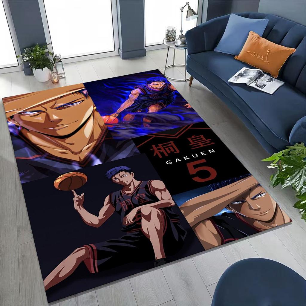 Anime Kuroko's Basketball Cartoon Art Carpet Rug for Bedroom Living Room Sofa Home Doormat Decor,Large Kid Non-slip Floor Mat