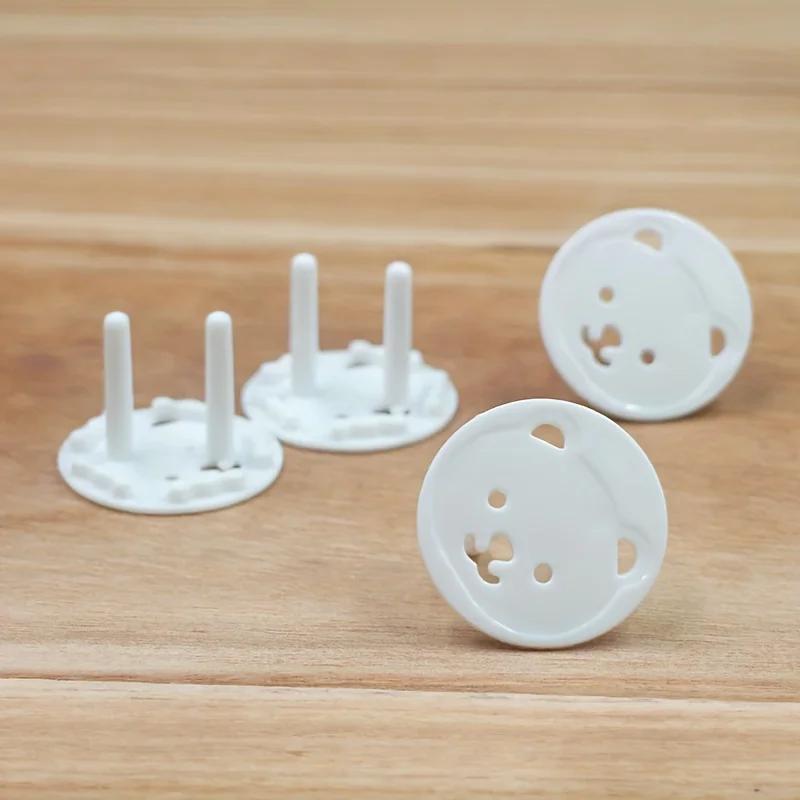 

5-pack, 10 pack thickened round head power socket protection cover, anti electric shock protection plug cover not have