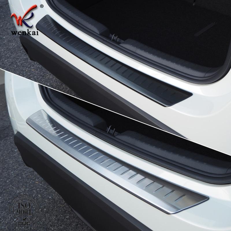 For Toyota Yaris   Stainless Steel outer Rear Bumper Protector Sill Trunk Rear guard plate Cover Trim accessories