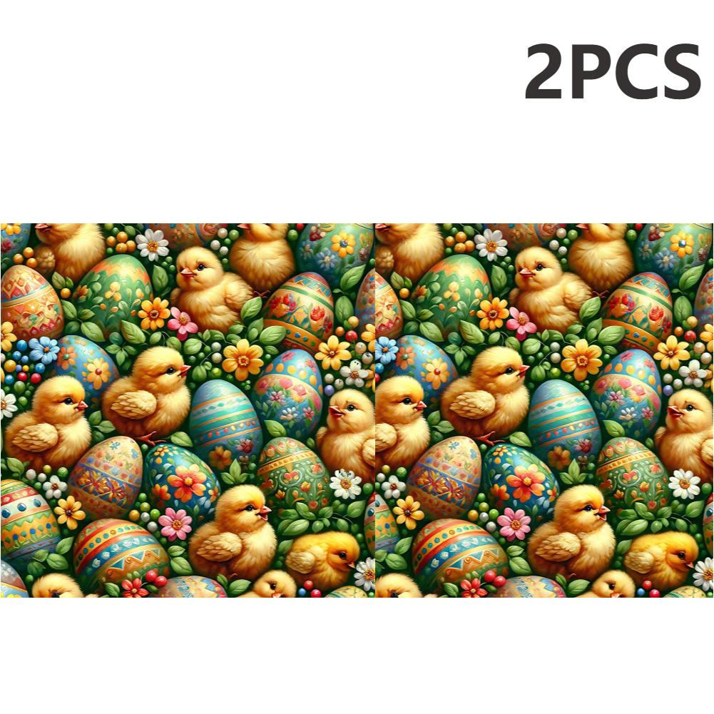 2PC 5D DIY Full Round Drill Diamond Painting 2025 Easter Kit 30x30cm Household Decor Art HandCraft Deco for Bedroom Living Room