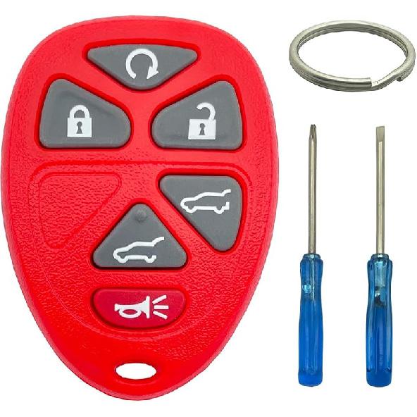 Key Fob Cover Case Shell Fit for Chevy Silverado Avalanche Equinox Express Traverse GMC Yukon Sierra 1500 2500 3500 HD Acadia OUC60270 (4 Buttons B)