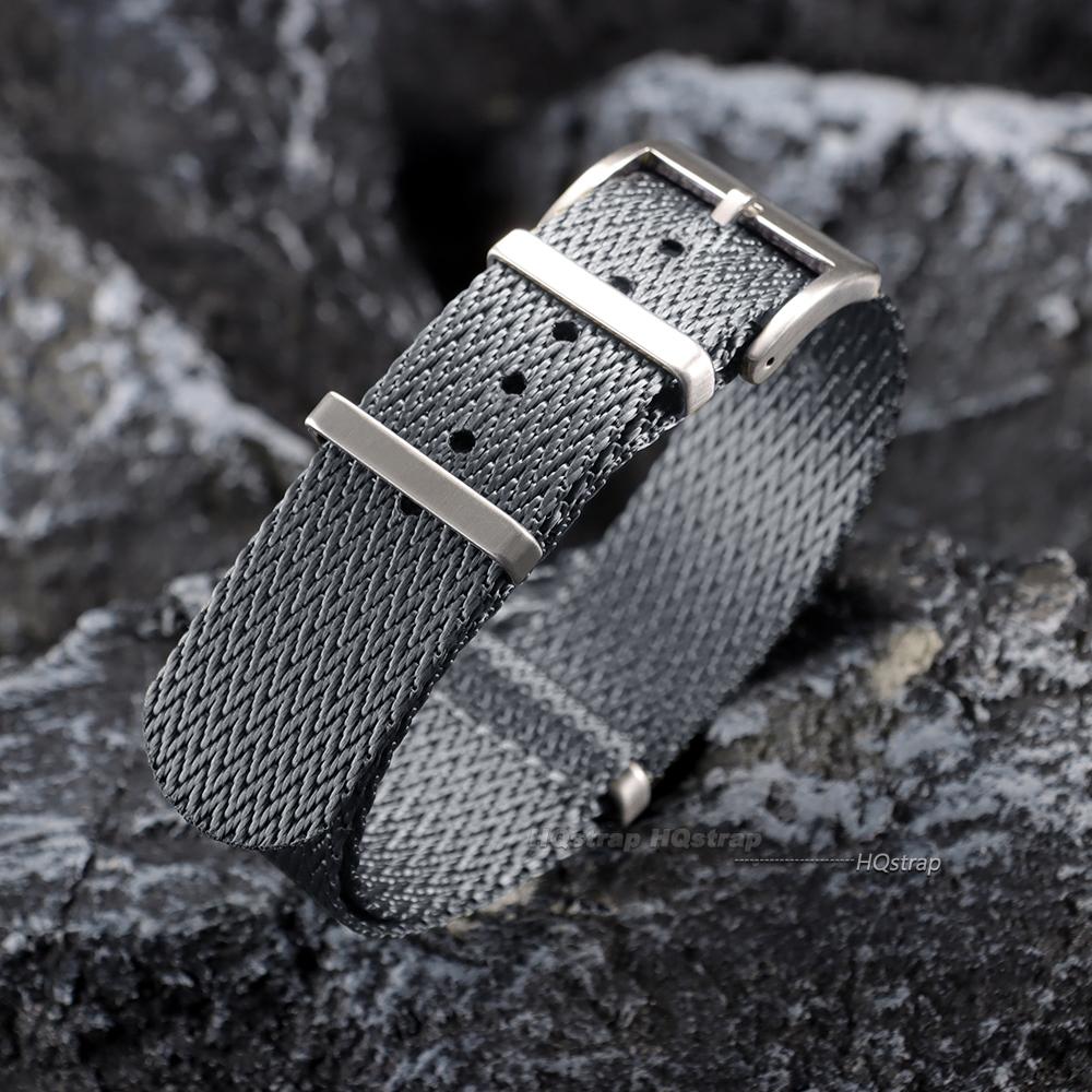 

Universal Ribbed Nylon Watch Strap for Military Watchband Fabric Wristband for Seiko 18mm 20mm 22mm Men Women Sport Bracelet 18mm сірий