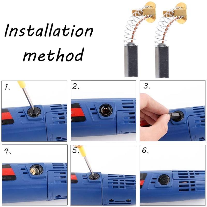 

2Pcs Electric Drill Carbon Brush Spare Part For for Electric D57B China Mainland
