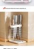 304 Stainless Steel Kitchen Storage Rack with Chopstick Holder, Knife Block, and Cutting Board Storage