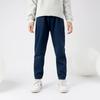 Korean-Style Fleece Sweatpants for Girls - Warm, Solid Color, Autumn & Winter Collection