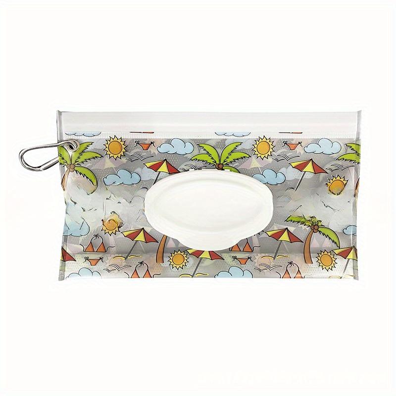 EVA Baby Wet Wipe Pouch Portable Wipes Holder Case Flip Cover Snap-Strap Reusable Refillable Cosmetic Pouch Useful Tissue Box