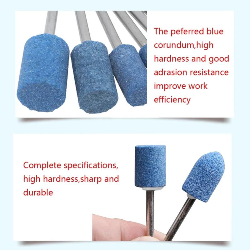 10Pcs Polishing Head Wheel Head Abrasive Mounted For Rotary Power Tools Electric Grinding Stone Wheel Dremel Accessories