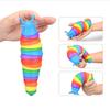 Barevná hračka Caterpillar Fidget Funny Ohebná Roztomilá Přenosná Dekomprese stresu Děti Dospělí Slimák Smyslová hračka Dárek k narozeninám