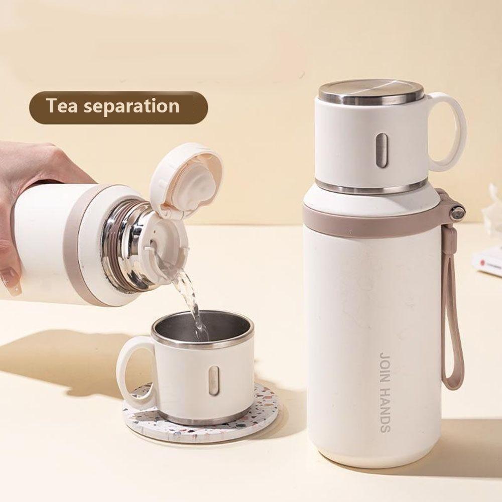 With Rope Sports Insulated Kettle Tea Water Separation Thermos Bottle Outdoor
