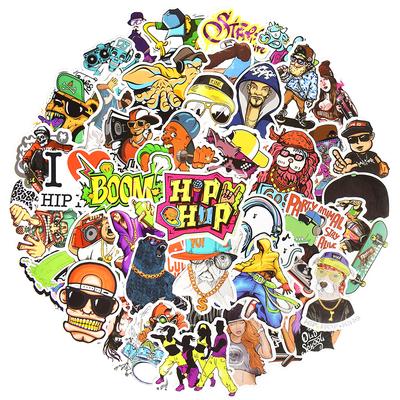 50 PCS Hip Hop Rap Rock Sticker Graffiti Cool Stickers for Laptop Skateboard Luggage Car Decal Kids Toy Gifts for Rapper MC B-Boy DJ