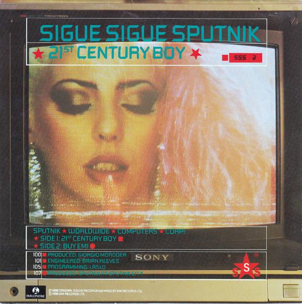 

7-дюймовая пластинка SIGUE SIGUE SPUTNIK - 21st Century Boy SSS2 PARLOPHONE 1986 UK Танцевальная и Электроника Б/У