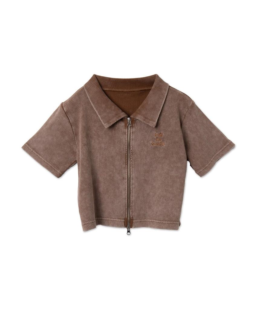 WEGO Brun topp for kvinner med dobbel glidelås,