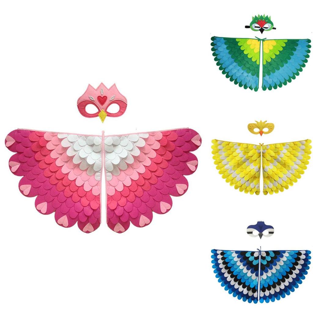 Halloween Birds Costume Wing W Mask Kids Children Fancy Animal Cosplay Outfit