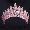 Alloy Crystal Bridal Beauty Pageant Crown Tiara Diadem Wedding Hair Accessory for Brides Elegant Headband Headdress