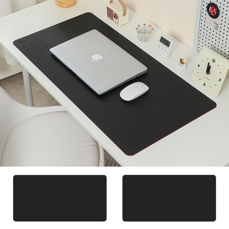 Simple Eye Protection Thickened Locking Edge Mouse Pad Large High-end Dirt-resistant Office Desk Pad Solid Color Waterproof Computer Mat