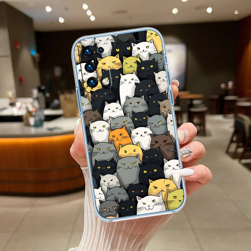 Cat Cartoon Case for Motorola G10 G20 G04 E30 E40 E22 E20 E13 E15 G22 G23 G05 G75 G35 G55 E22S E7 G6 G7 G8 G9 Plus Power Play