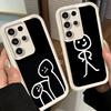 Phone Case for Samsung Galaxy S26 S25 Ultra S24 FE Funny Stickman Matchman Shell S23 Plus S22 + S21 S20 5G Soft Silicone Funda