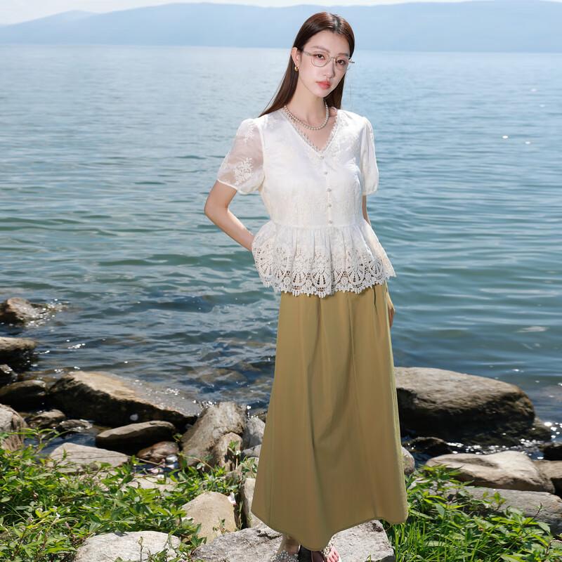 

Women s Plus Size A-Line Long Umbrella Skirt - 2025 Autumn Collection XL