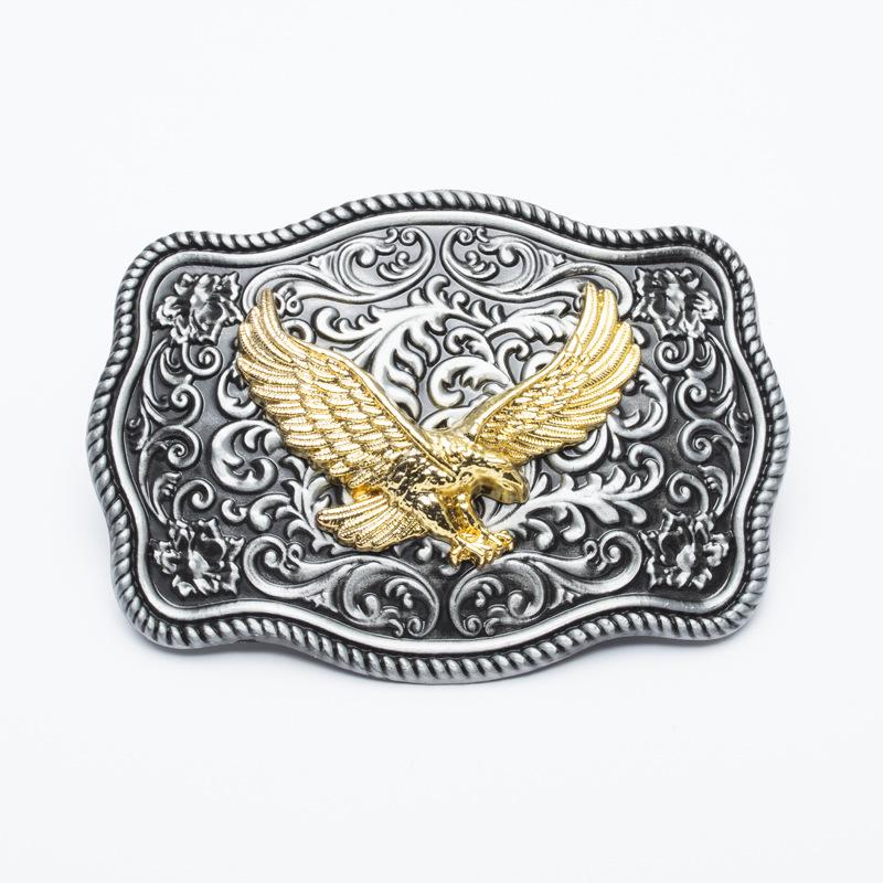 Retro Eagle Pattern Leather Belt Buckle for Men  Women