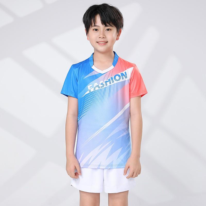 Kids Sports Set Girls Quick-Dry Badminton Tennis Uniform With Custom Print Option