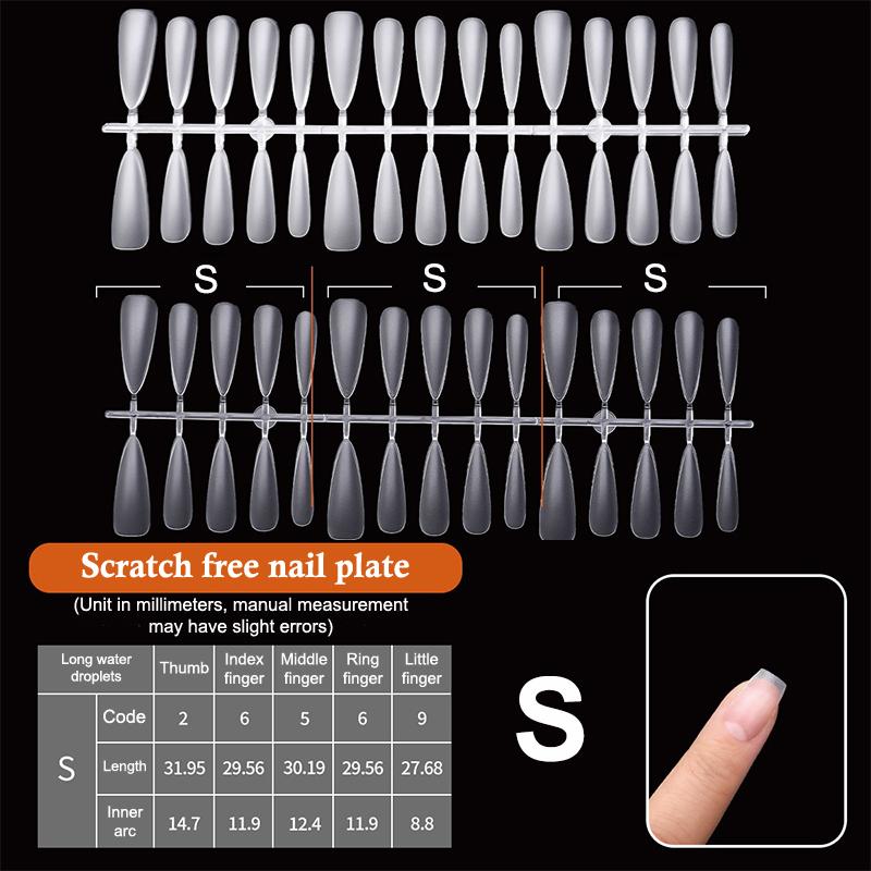 100pcs Press On Nail Tips Full Cover Ultra-Thin False Nails Patches Gel Nails Extension System Clear Fake Nails Art Accessories