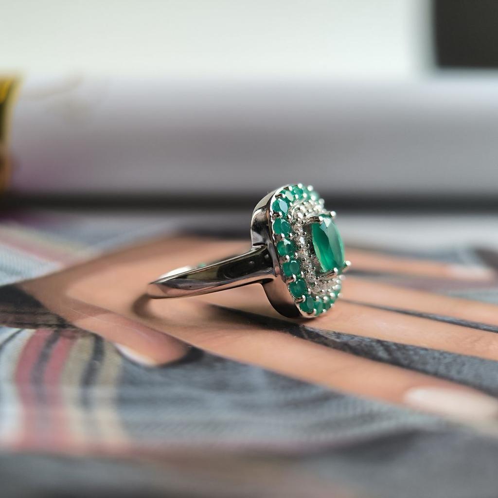 Серебряное кольцо с натуральным агатом 1.542ct, вес изделия 3,48 гр (2196297)