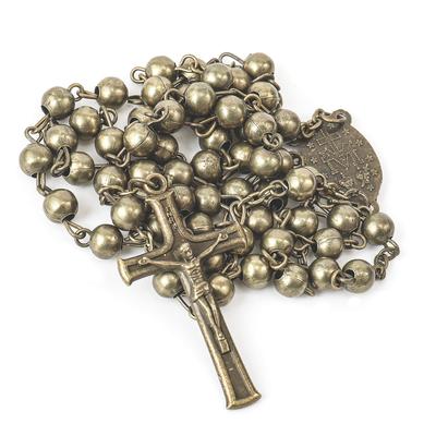 Nazareth Store – Kampf-Rosenkranz-Halskette mit Metallperlen