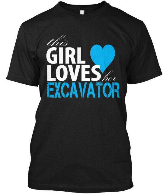 

Excavator Operator Girl T-Shirt Made in the USA Size S to 5XL L