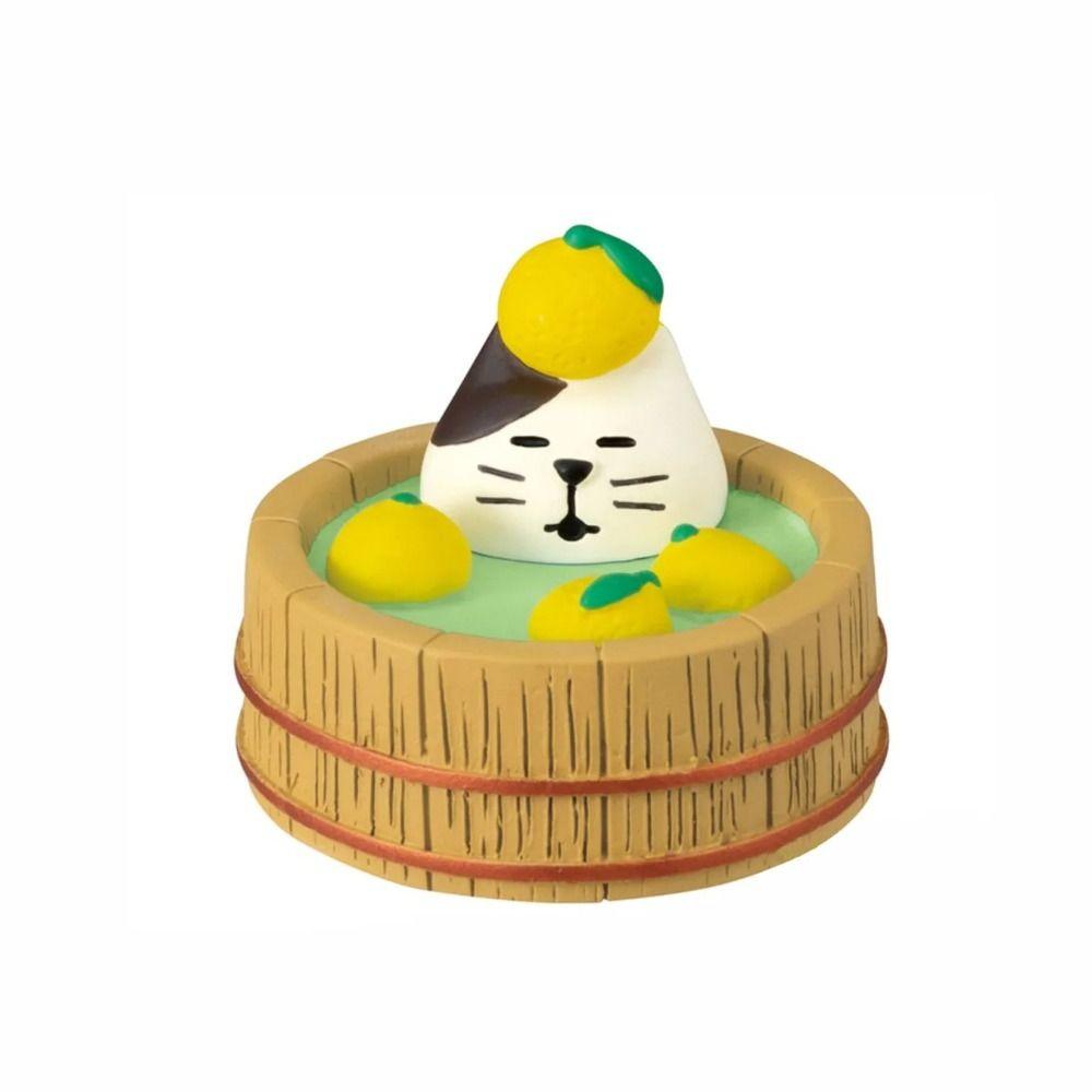 

Cartoon Japan Zakka Animal Model Resin Grapefruit Cat Model Bookshelf H