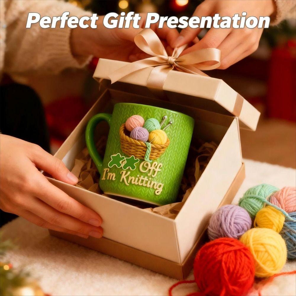 Keramik Sarkastische Keramiktasse 11oz Fassungsvermögen Teetasse Langlebige Stricktasse Bürodekoration