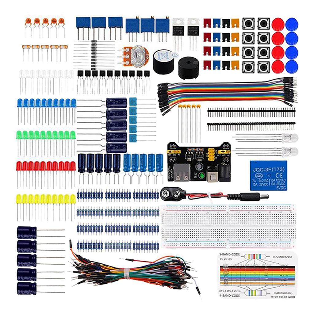 Power Supply Module And Electronic Components, Wire, 830 Breadboard