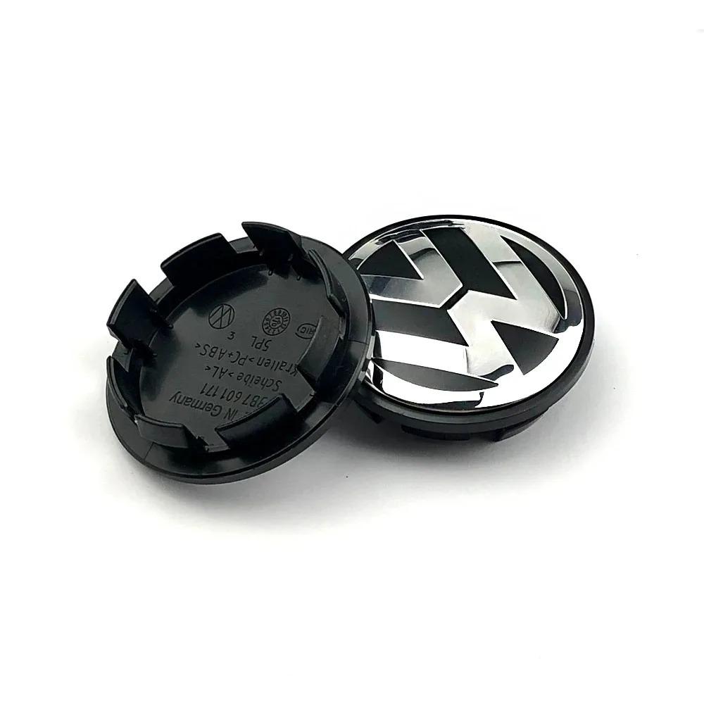 WGLRK1 3B7601171 1J0601171 Para VW Volkswagen, 4 piezas, 60MM 56MM 65MM 70MM, Tapas de buje de rueda con emblema para coche Golf, Acces