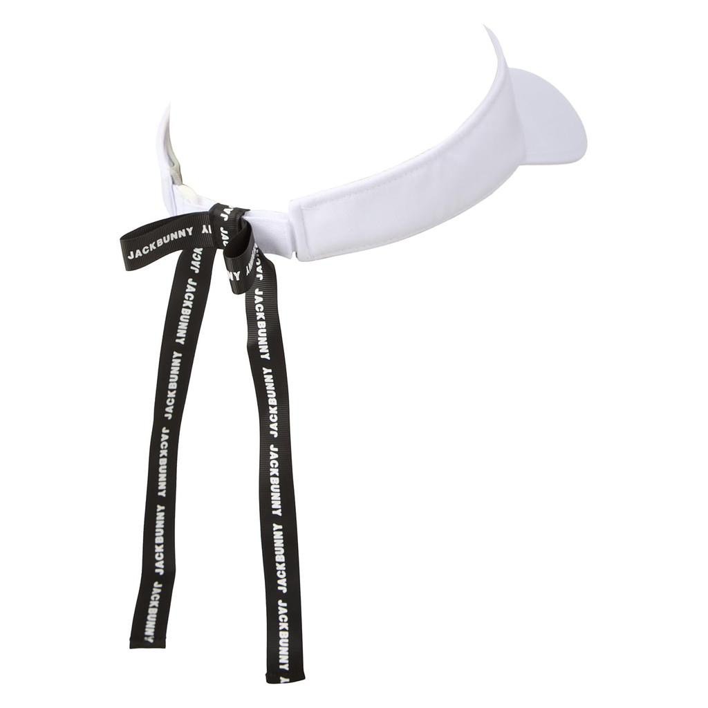 Jack Bunny Women's Sun Visor (with Ribbon, Adjustable Size) / Golf Hat / 262-4287904 030_White FR