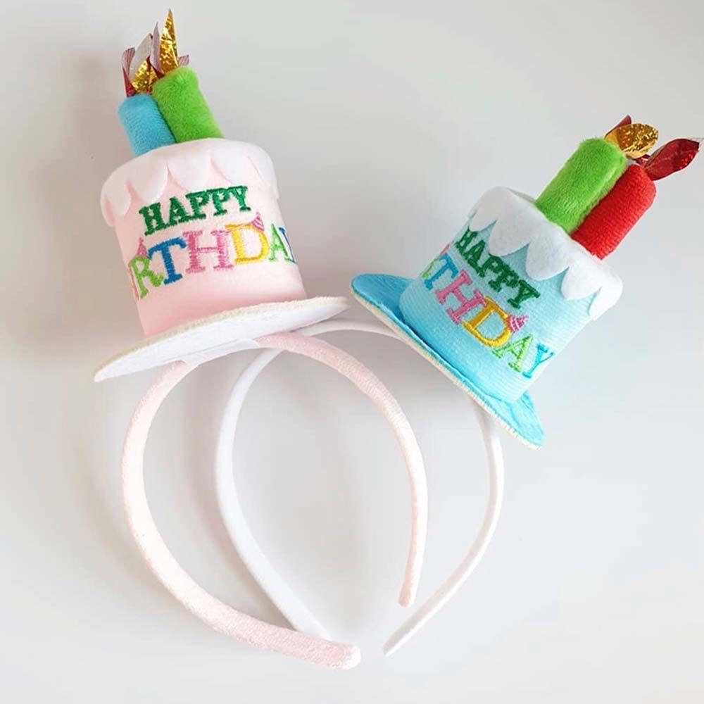 Photo Props Hair Band Birthday Decoration Birthday Cake Headband Hair Hoop Happy Birthday Headband