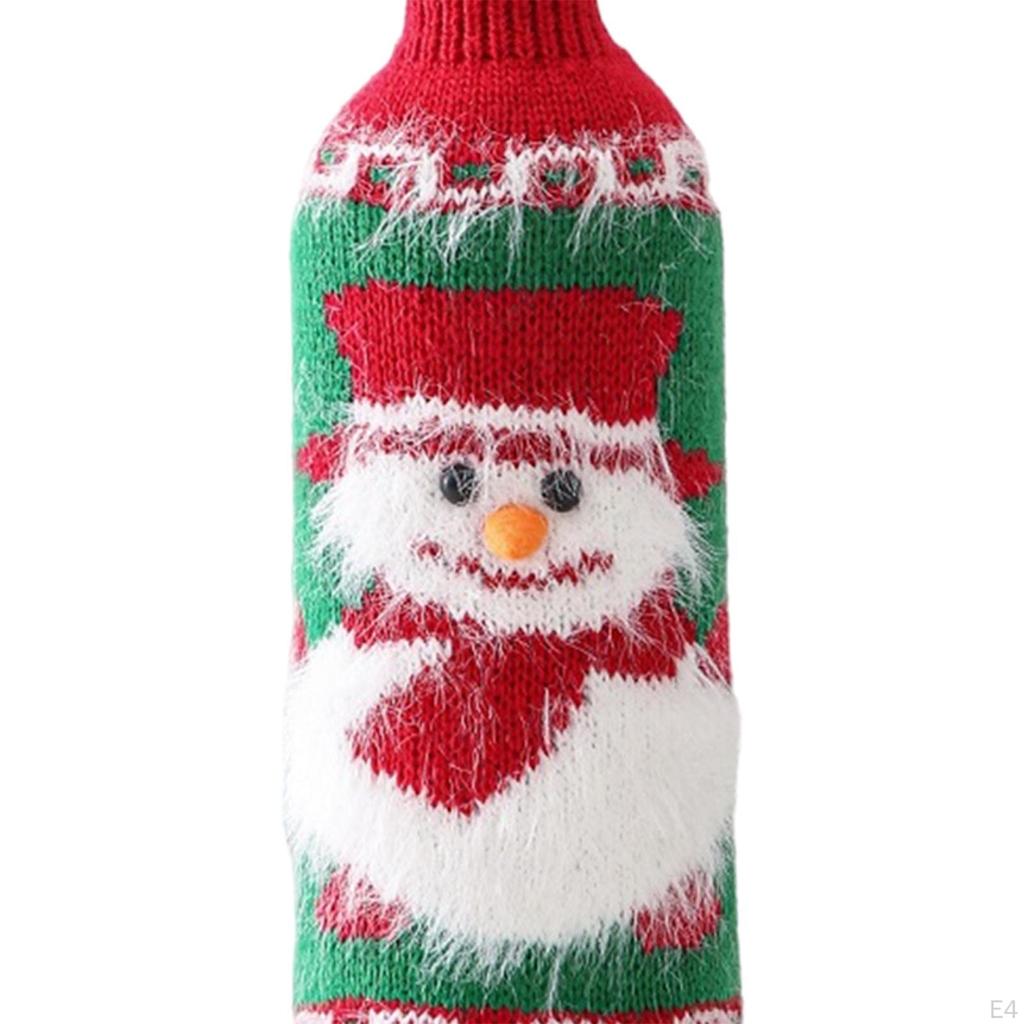 Weihnachts-Flaschenüberzug, Tasche, Handgestrickte Pullovertasche