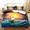 3D Summer Sailing With Waves Bedding Sets Duvet Cover Set With Pillowcase Twin Full Queen King Bedclothes Bed Linen