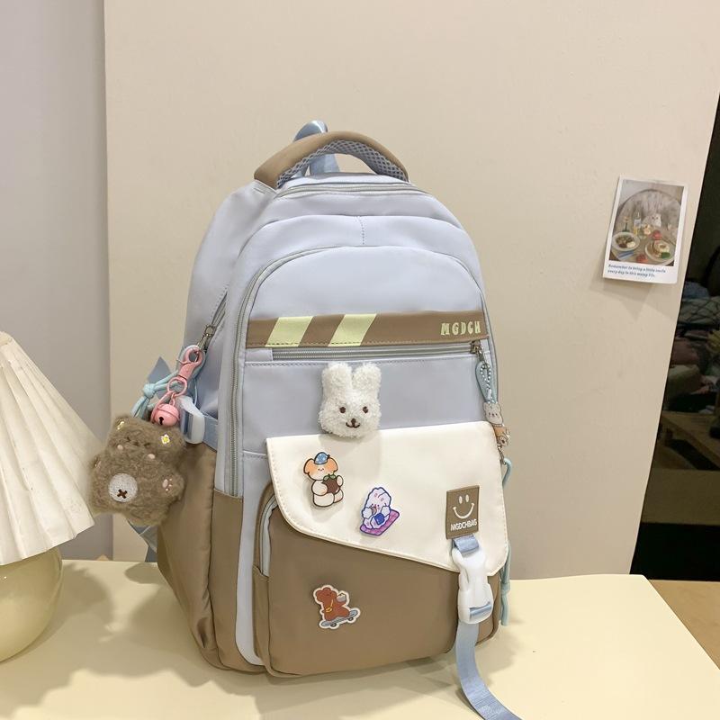 Campus School Bags, Boys And Girls, Junior High School Students, Students, Cute Color Matching Backpacks, Travel