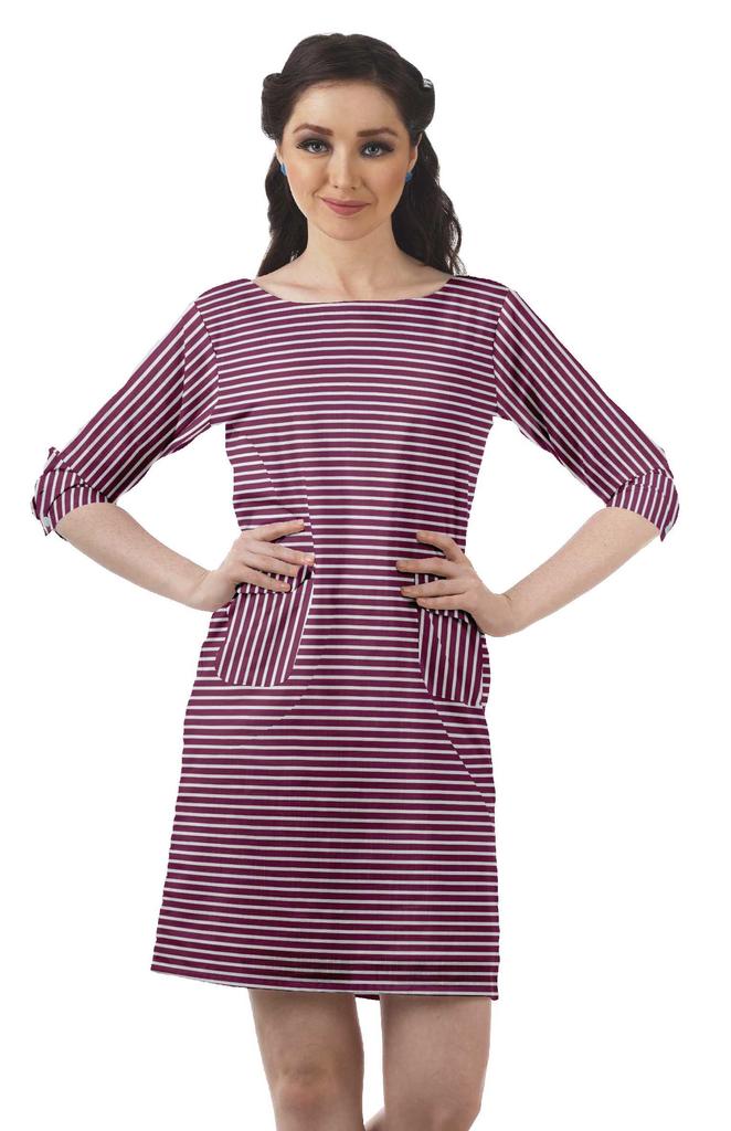 Moomaya 3 4 Sleeve Womens Summer Dresses Casual Shift Dress With Pockets
