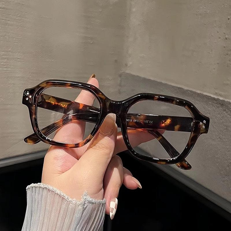 Oversized Polygon Eyeglasses Frames Classic Transparent Computer Eyewear Retro Korea Fashion Spectacles for Women Men