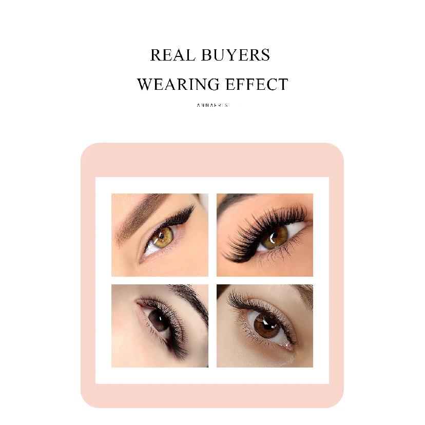 ANNAFRIS Premium L/L+/LC/LD/LU(M) Curl Matte Black Individual Eyelashes Extension Natural Soft Faux Lashes For Makeup Maquiagem