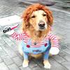 Deadly Doll Pet Costume For Halloween Small Dog Transformer Outfit Pet Role Play Costume For Party Dress Up Funny Pet Clothes
