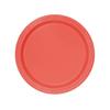 16 Large Round Coral Red Cardboard Plates 22.2 Cm - Red
