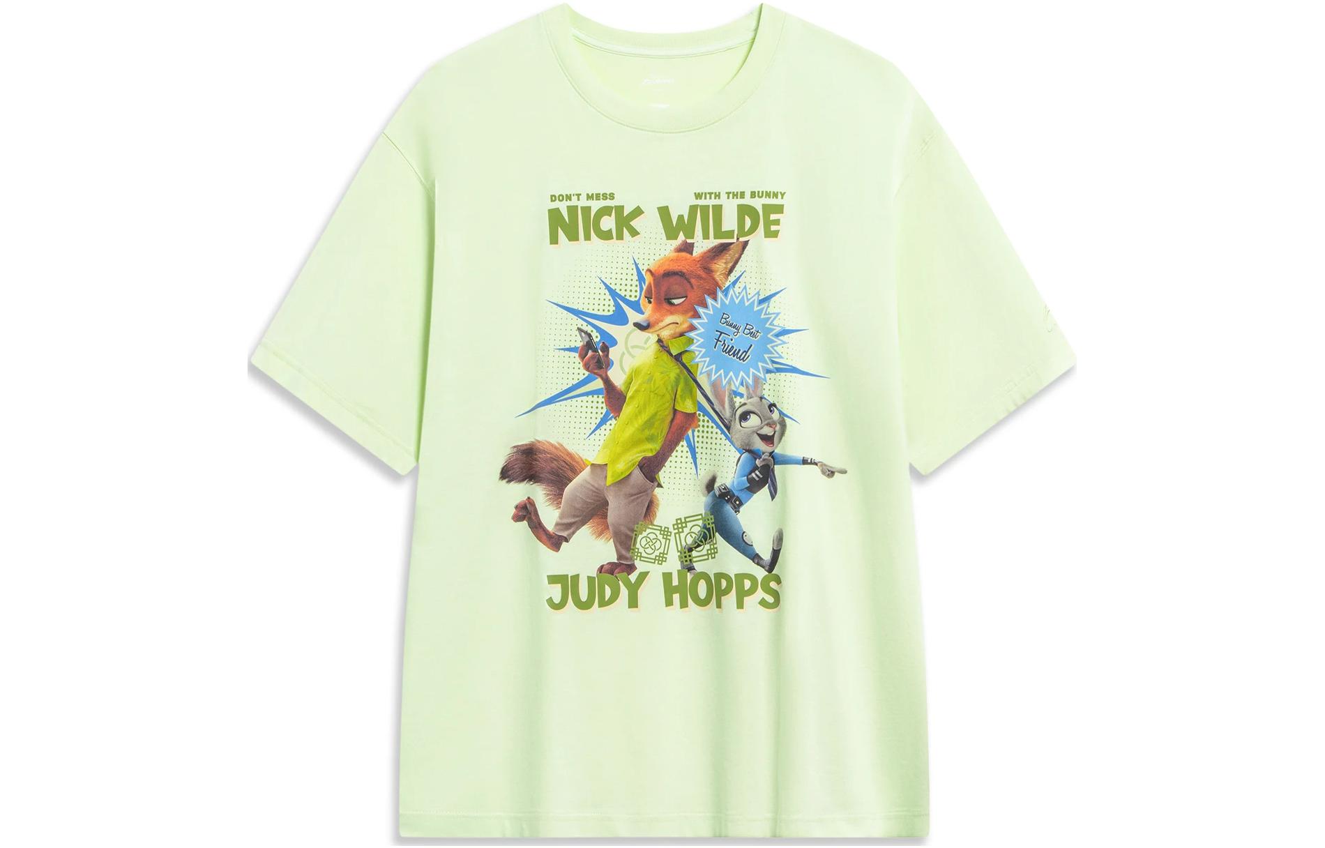 Li Ning x Disney T Shirt Men s Light Fruit Green AHST271-2 XL