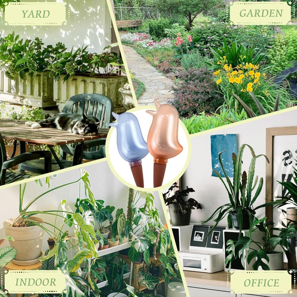 4pcs Self Watering Spikes Indoor Plant Watering Globes Bird Shape Automatic Irrigation Spikes Plant Watering Devices