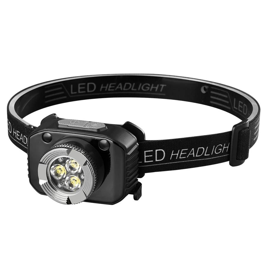 

Датчик Налобный фонарь Светодиодный налобный фонарь COB Перезаряжаемый налобный фонарь Зум Водонепроницаемый налобный фонарь для рыбалки на открытом воздухе Кемпинговый фонарь