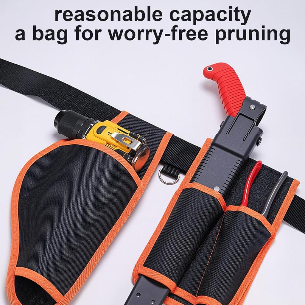 Garden Electric Pruning Shear Waist Tool Bag with Battery Storage Box with Belt Portable Outdoor Shear Scissor Storage Tools Bag