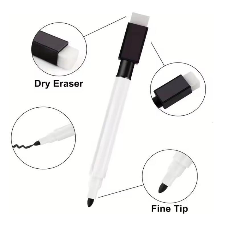 Whiteboard Marker Stift Schwarz Trocken abwischbar Kappen 2 in 1 Marker Whiteboard Schreib Zeichen Stifte für Schule Bürobedarf Schreibwaren