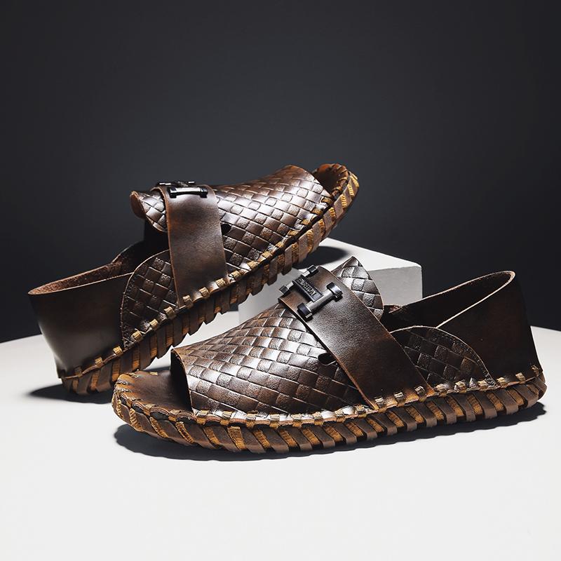 Fashion Hot Selling Men's Sandals Europe America Comfortable Cool Men's Leather Casual Shoes Lightweight Beach Shoes Free Delivery