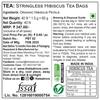 the tea trove Organic Hibiscus Tea Leaves Bags - 40 Eco-Friendly Hibiscus Flower Tea Bags In Resealable Pouch - Caffeine Free | Pack Of 1, 60 Grams